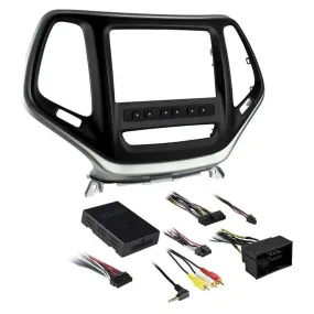 Metra 99-6526S Silver Double DIN Dash Kit for Select Jeep Cherokee