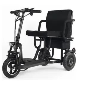 MotoTec Folding Mobility Electric Trike 48v 700w Dual Motor Lithium Black