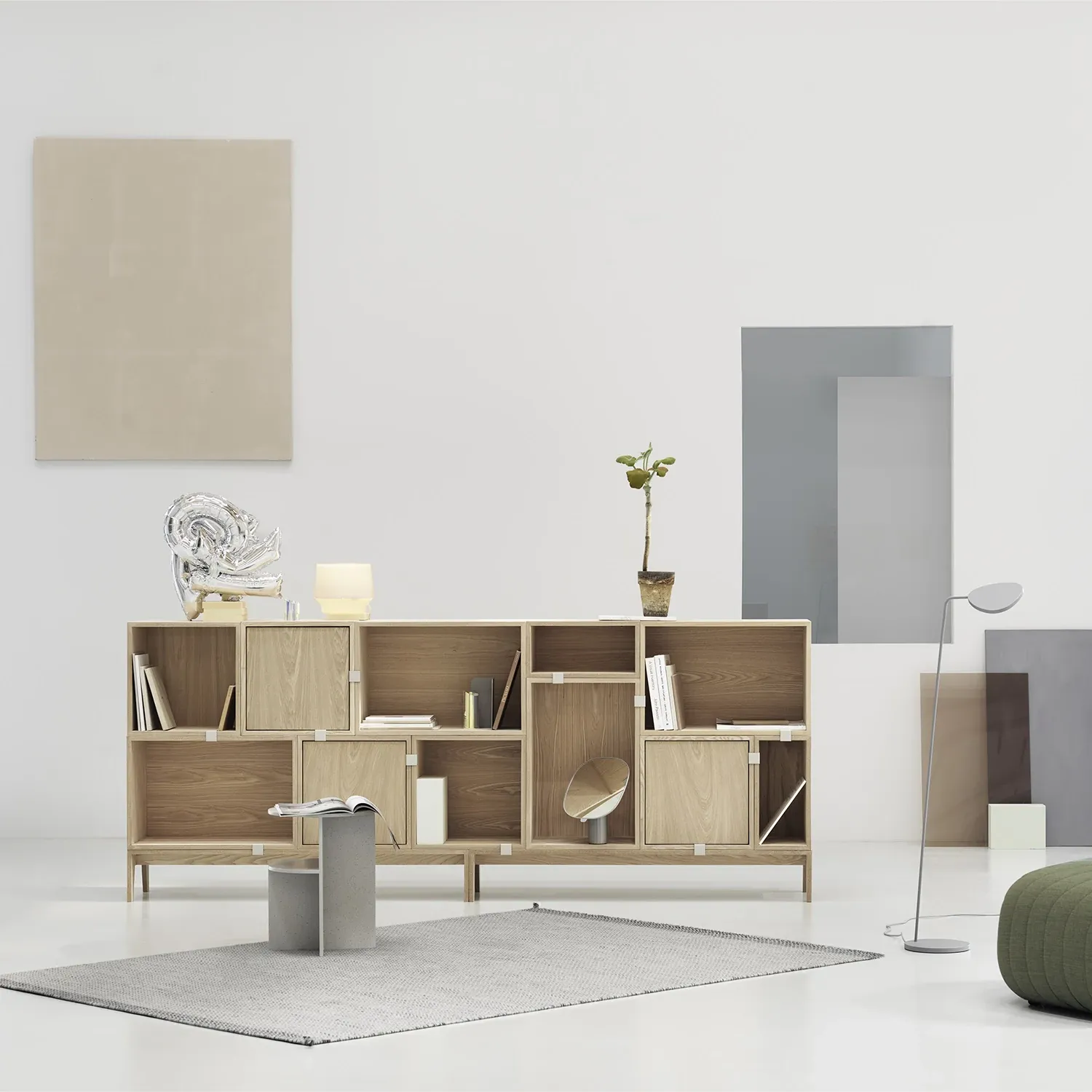 muuto | stacked storage system | podium | oak - DC