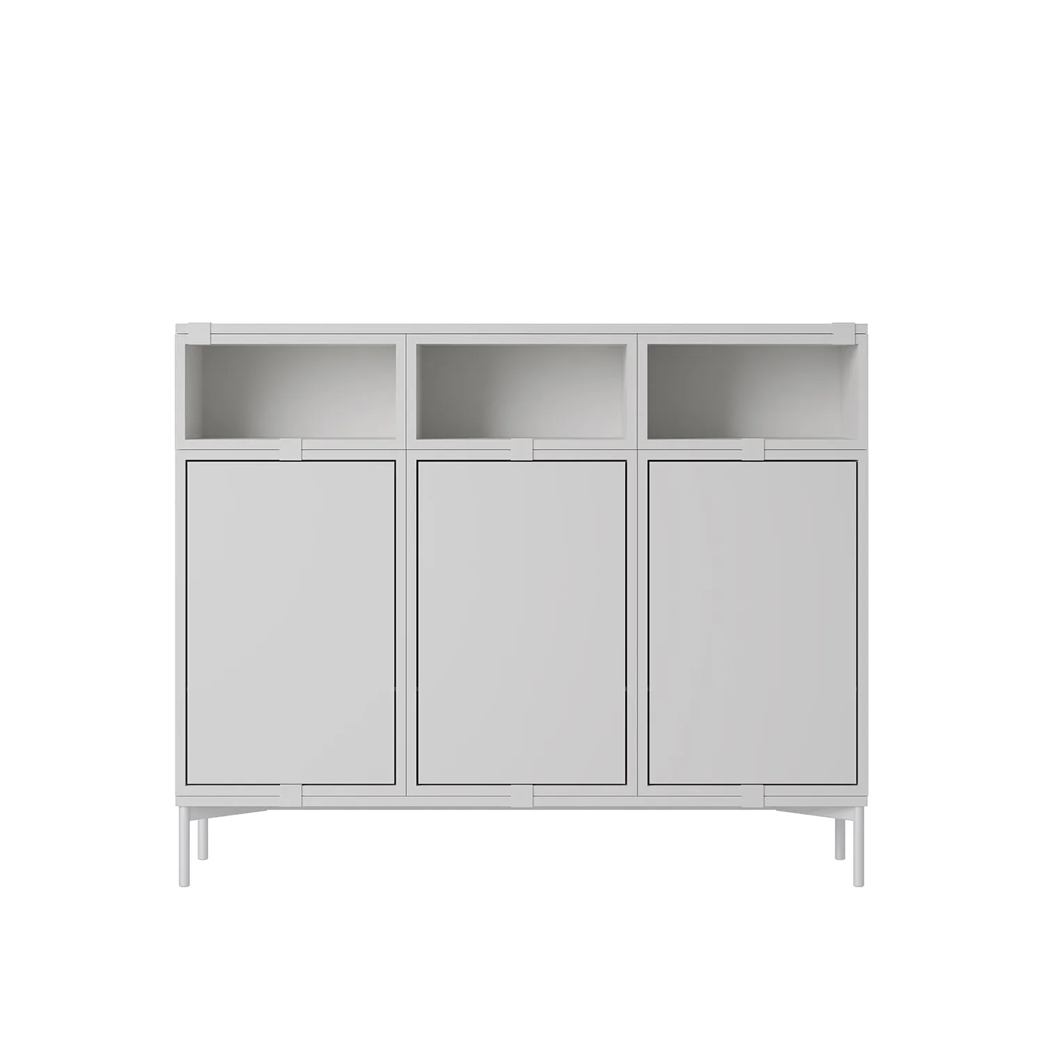 muuto | stacked storage system | podium with tube base 131cm | grey