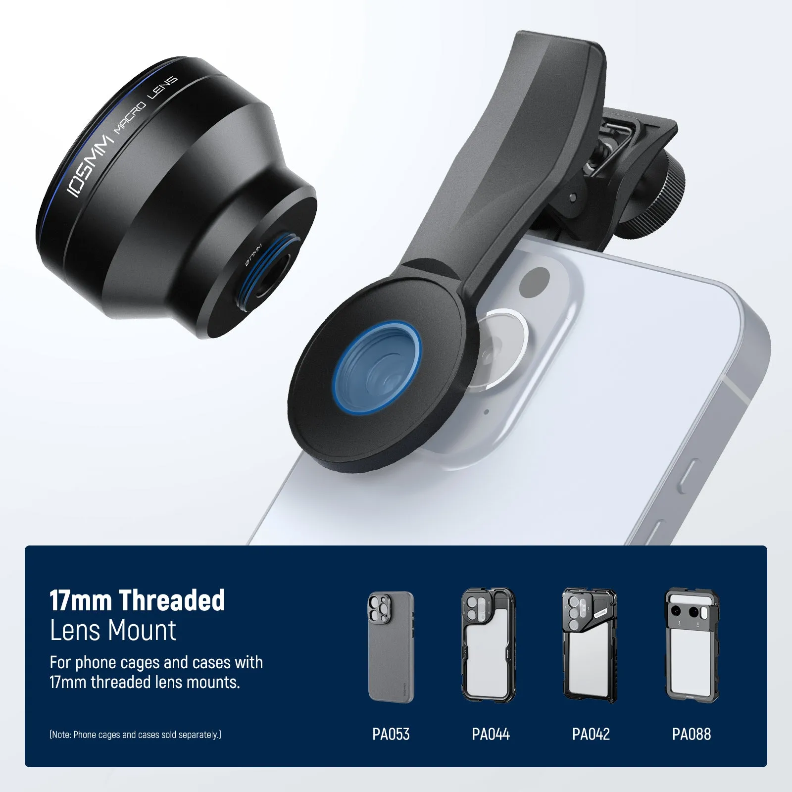 NEEWER LS-26 PRO 105mm Macro Lens with 17mm Phone Clip & 67mm Filter Adapter