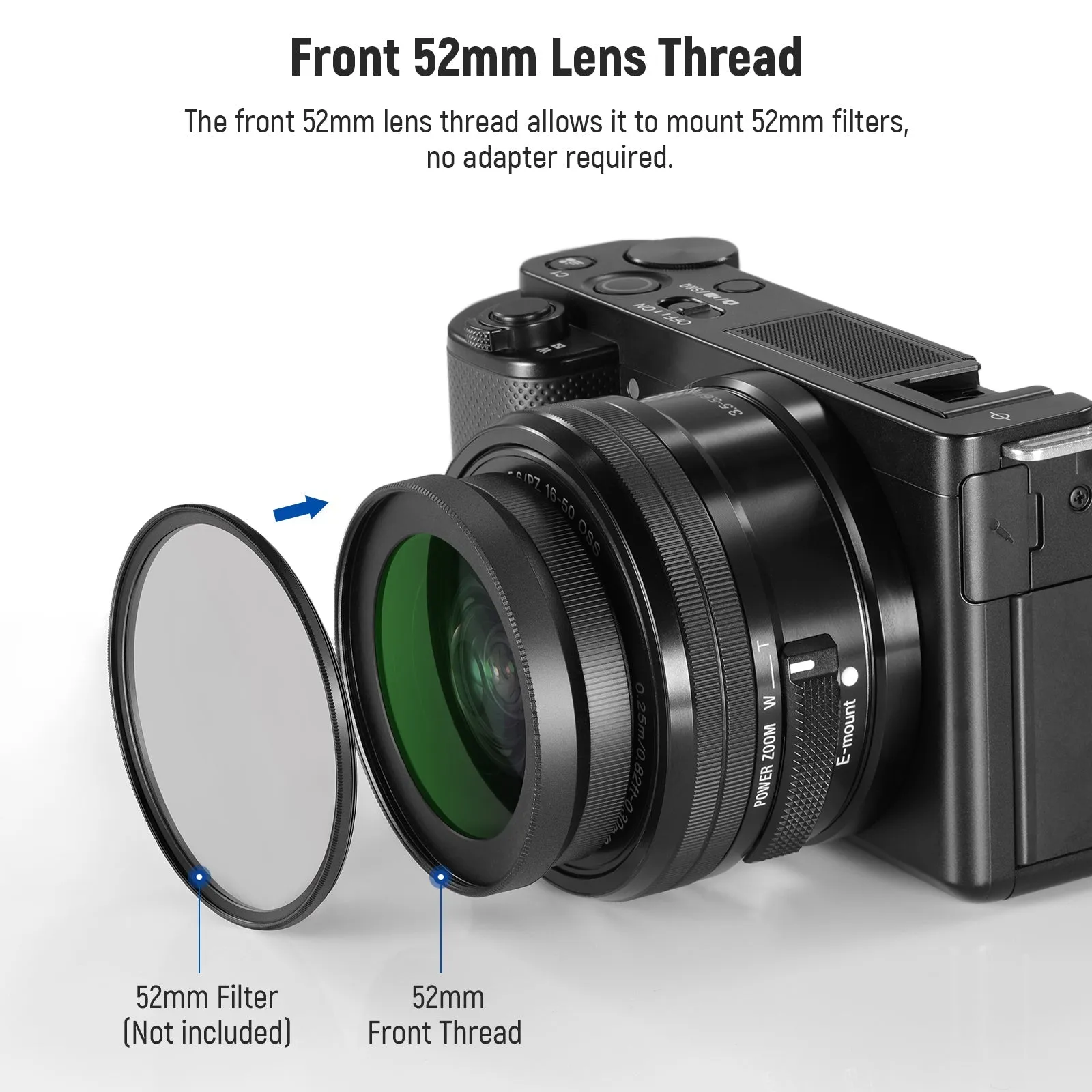NEEWER LS-30 40.5mm HD Wide Angle Lens For Sony ZV-1F / ZV-E10