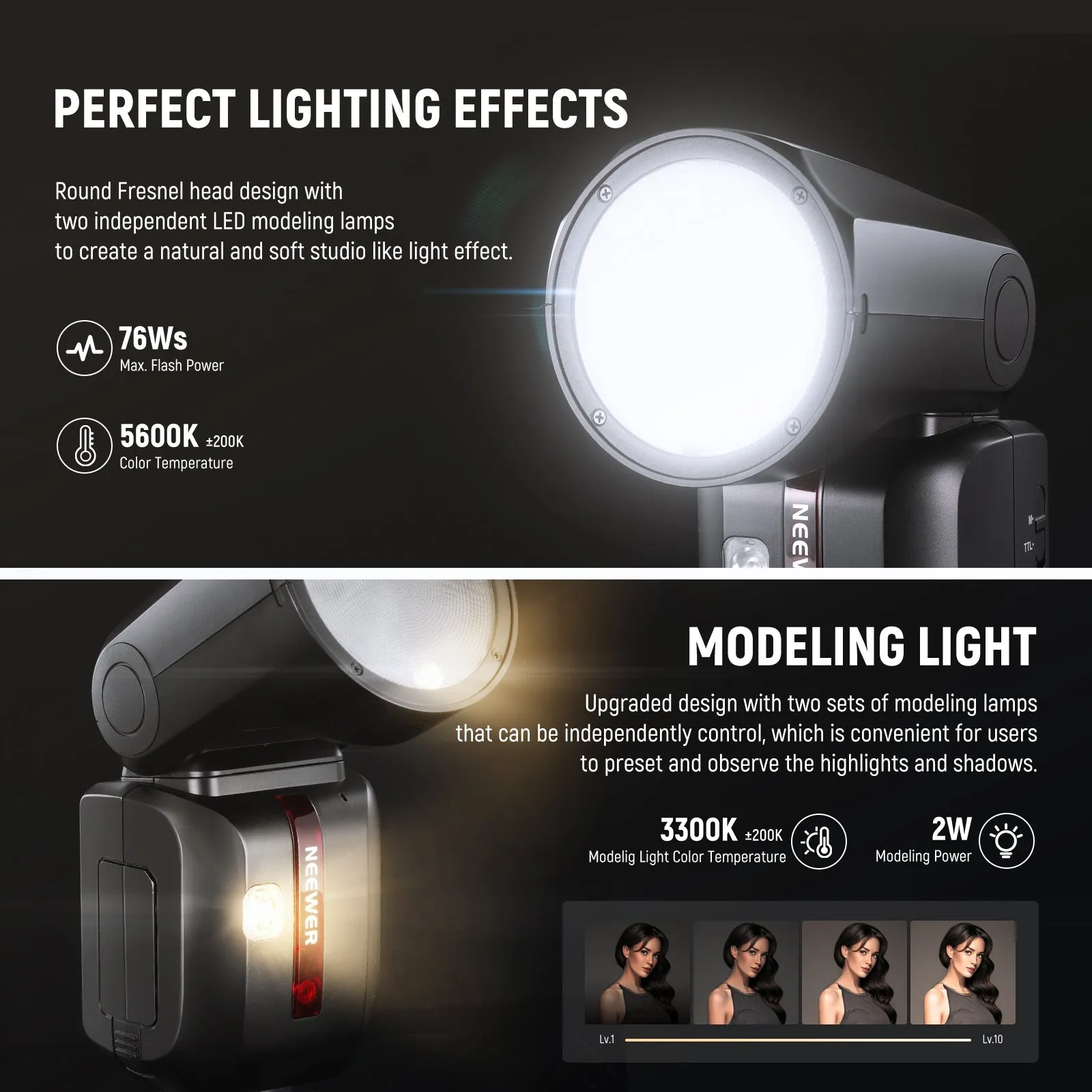 NEEWER Z2-N TTL Round Head Flash Speedlite For Nikon
