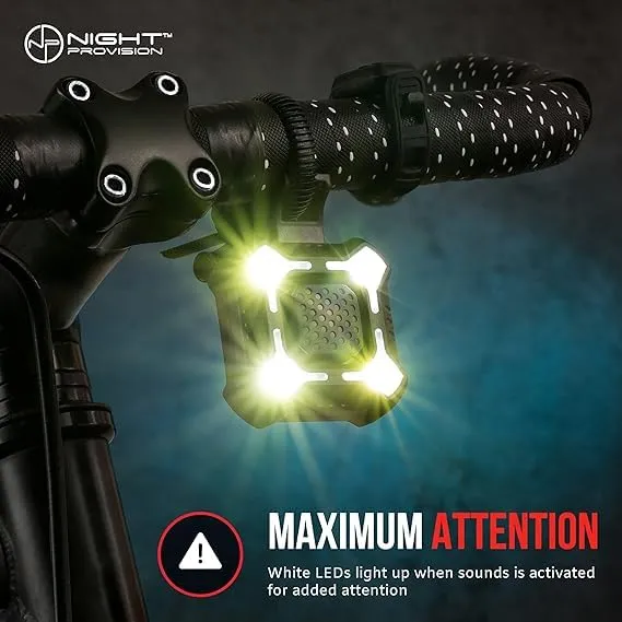 [NEW 2025] ZIREN-V2 High-Traffic Bike Horn Siren Bell & LED Light Super Loud Electric Alert New Control Switch USB-C Rechargeable IPX4 Front and Back Lights (Version 2)