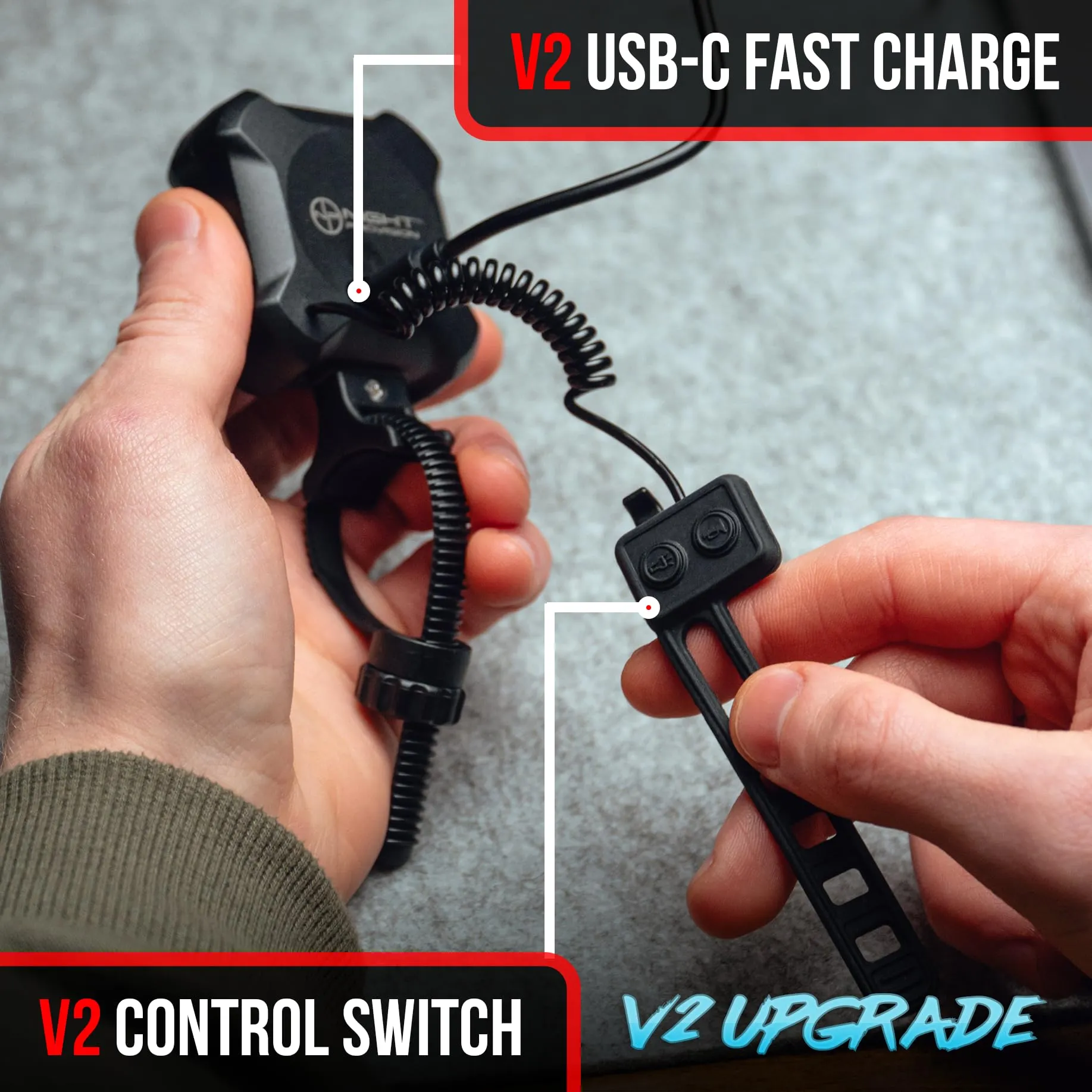 [NEW 2025] ZIREN-V2 High-Traffic Bike Horn Siren Bell & LED Light Super Loud Electric Alert New Control Switch USB-C Rechargeable IPX4 Front and Back Lights (Version 2)
