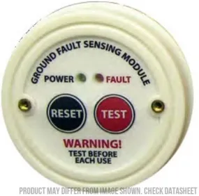 PGFM-211-B-A1-188, ELCI Marine Ground Fault Protection Relay for Single or Split Phase Systems, 27mA Detection, 50 Amp Max Ipn, 240VAC Supply, Panel Mount, Auto Reset, Note: Requires Suitable Air Pax Breaker