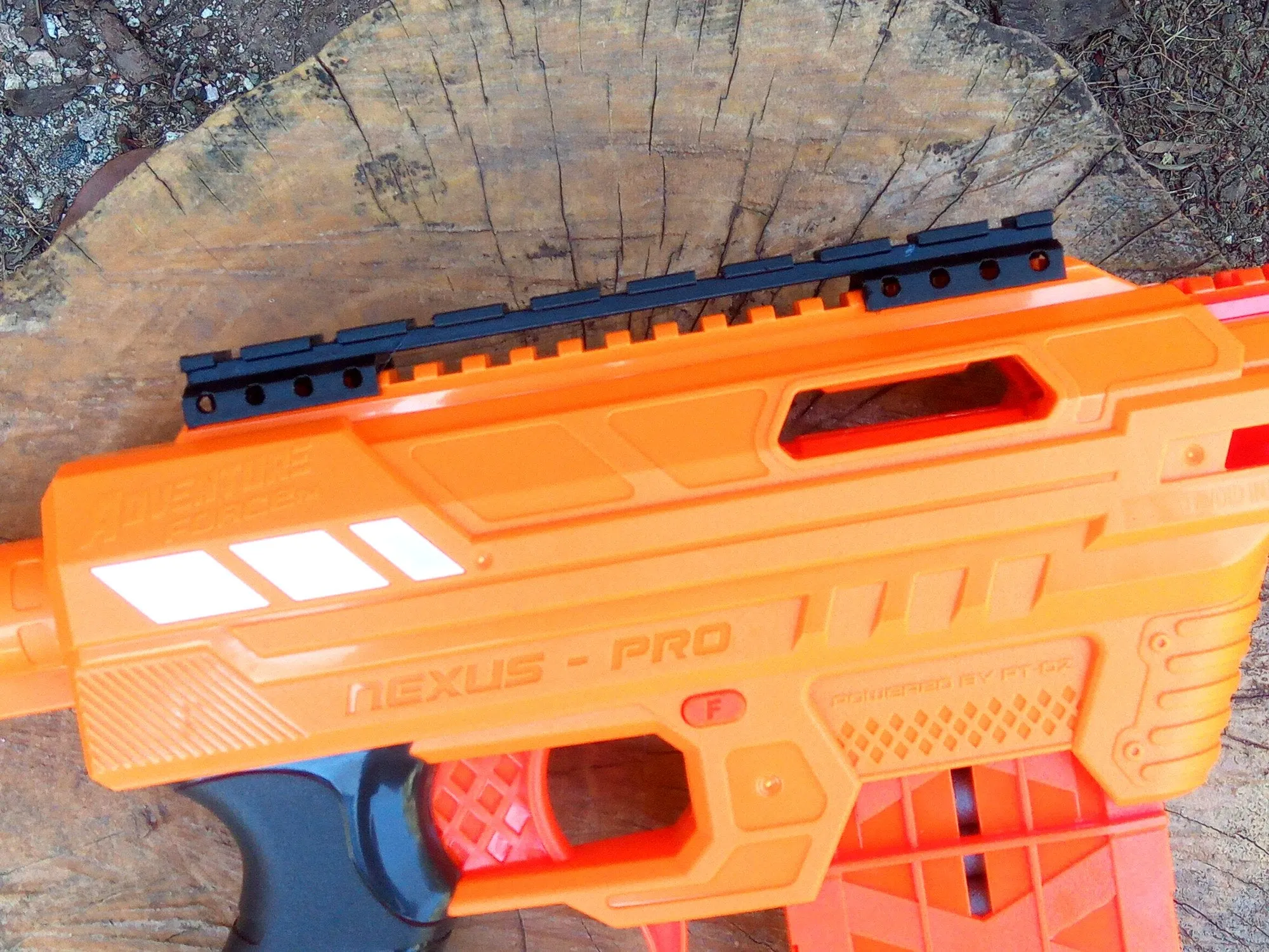 Picatinny Rail to Foam Dart Rail (9-Slots) Adapter for Airgun, Airsoft Gun, Foam Dart/Ball Blaster, and Paintball Marker - AirPower3D