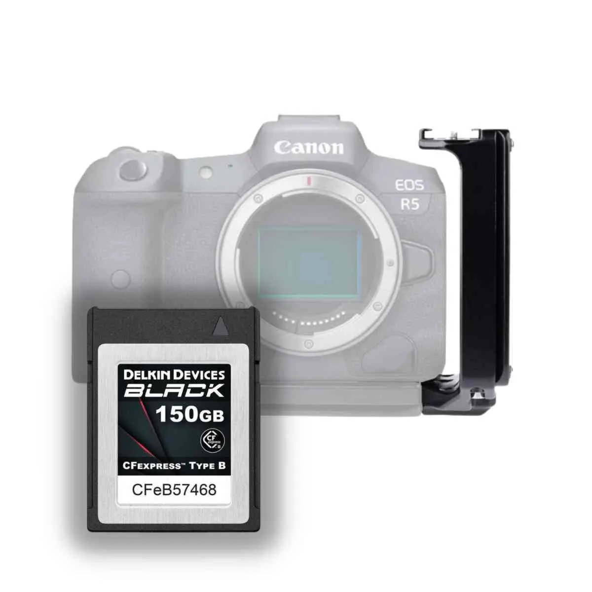 PLCR56 Arca-Swiss L-Bracket for Canon EOS R5, R6, R5 Mark II and R6 Mark II Mirrorless Camera