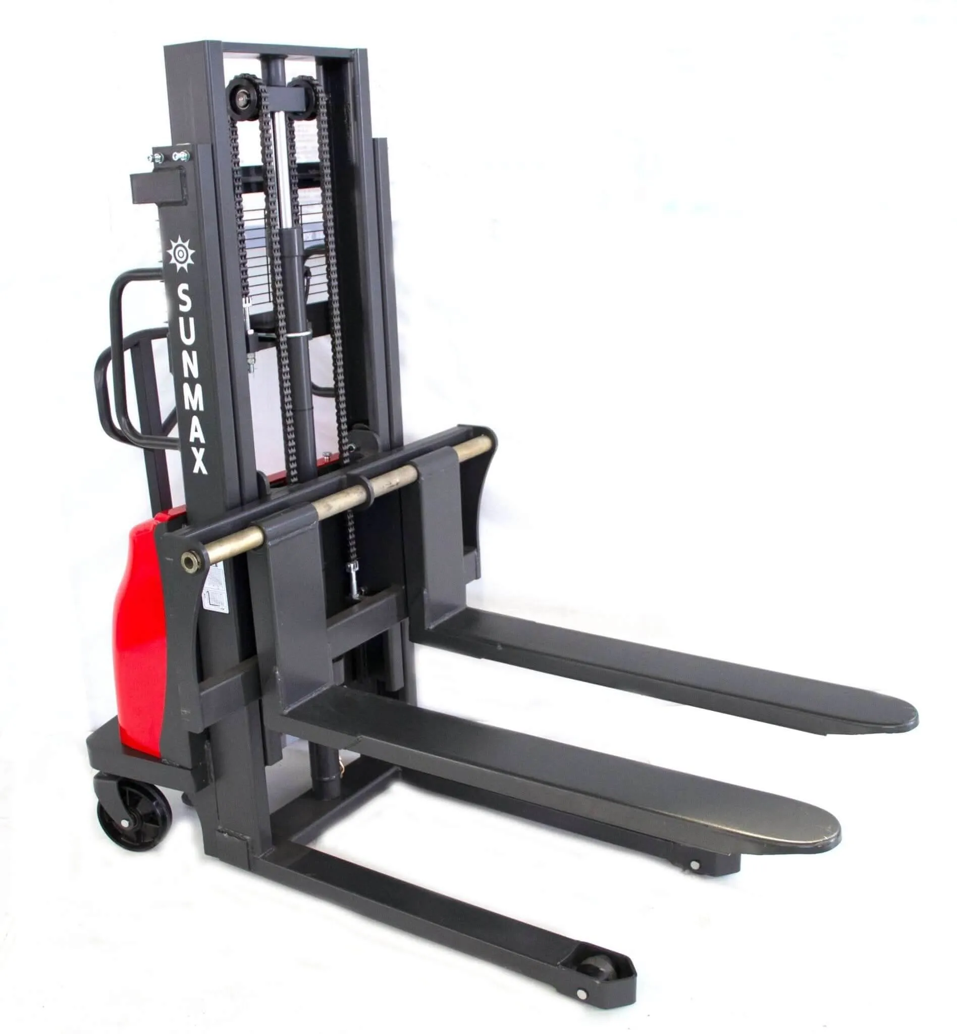 PS3300SE-2M Semi-Electric Pallet Stacker, 3300 lbs Capacity, 6.6 ft Lifting Height