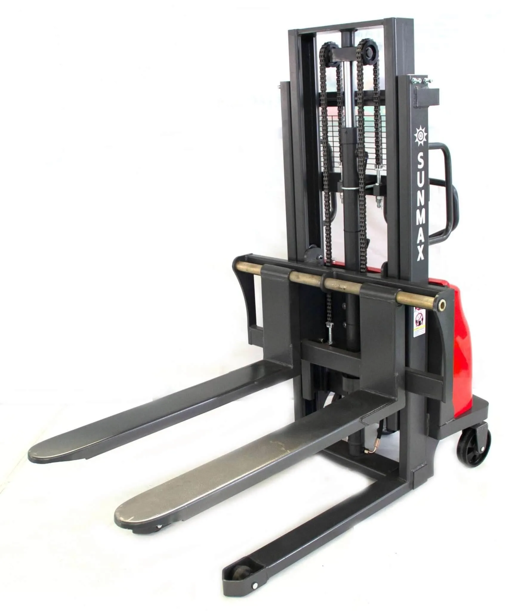PS3300SE-2M Semi-Electric Pallet Stacker, 3300 lbs Capacity, 6.6 ft Lifting Height