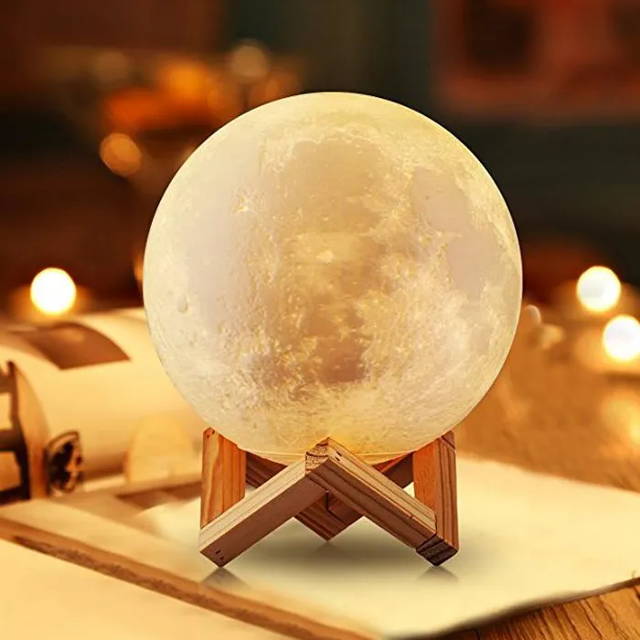 Rechargeable Touch Sensor Control Led 3D Moon Lamp Pb-17
