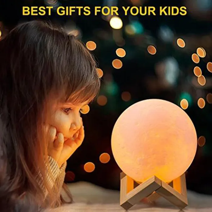 Rechargeable Touch Sensor Control Led 3D Moon Lamp Pb-17