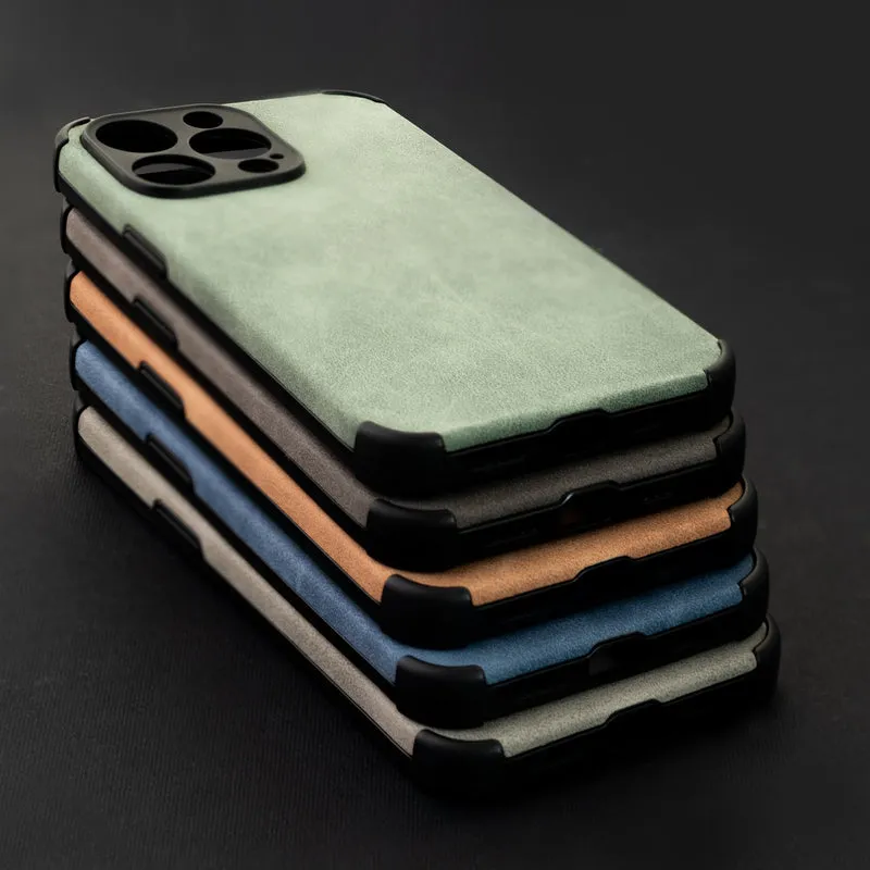 Sandy Tan Suede Finish Luxury iPhone Case