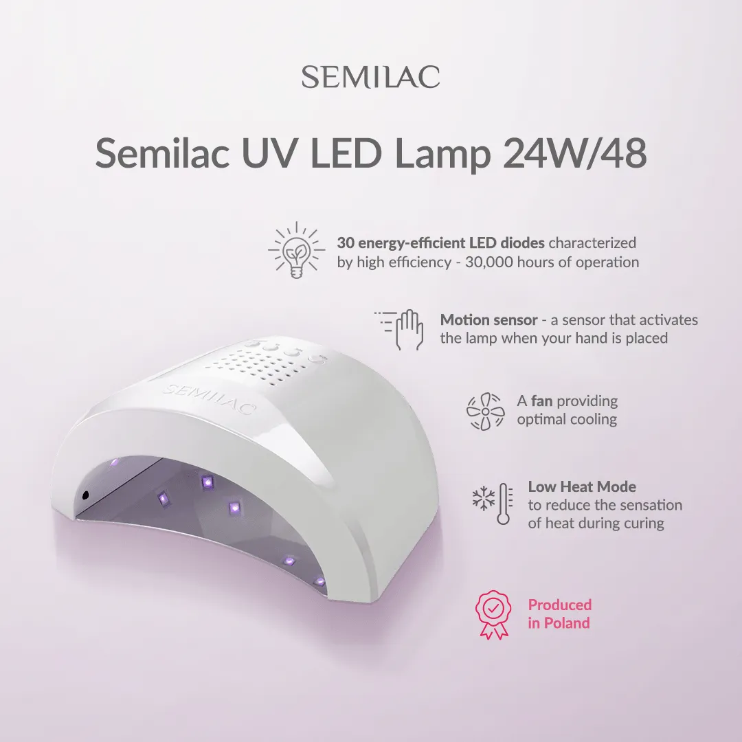 SEMILAC UV/LED AUTO SENSOR LAMP WHITE 48/24 W UK PLUG