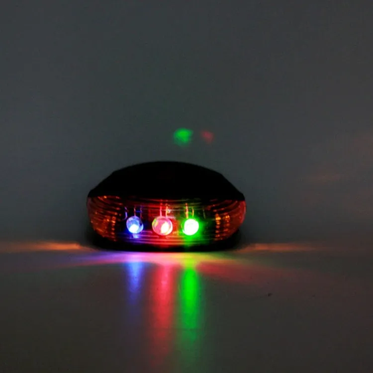 Shell Shape Bicycle Safety Rear Warning Tail Light with 2 Laser Beams and Colorful Lights
