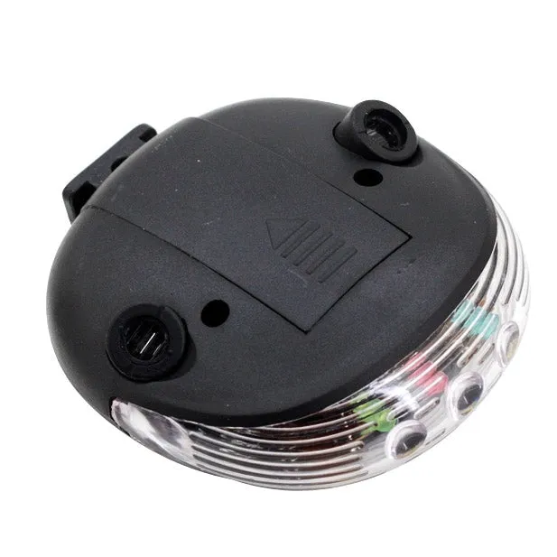 Shell Shape Bicycle Safety Rear Warning Tail Light with 2 Laser Beams and Colorful Lights