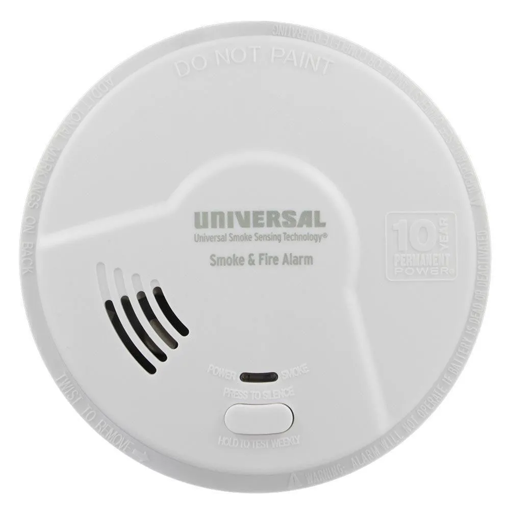 Smoke Detector Ionization/Photoelectric Sensor 10 Year Sealed Alkaline Battery