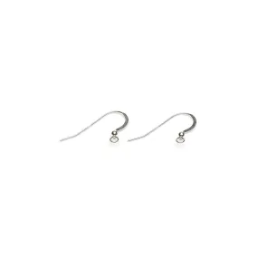 Sterling Silver Flat French Hook With Ball Accessory - 1 Pair