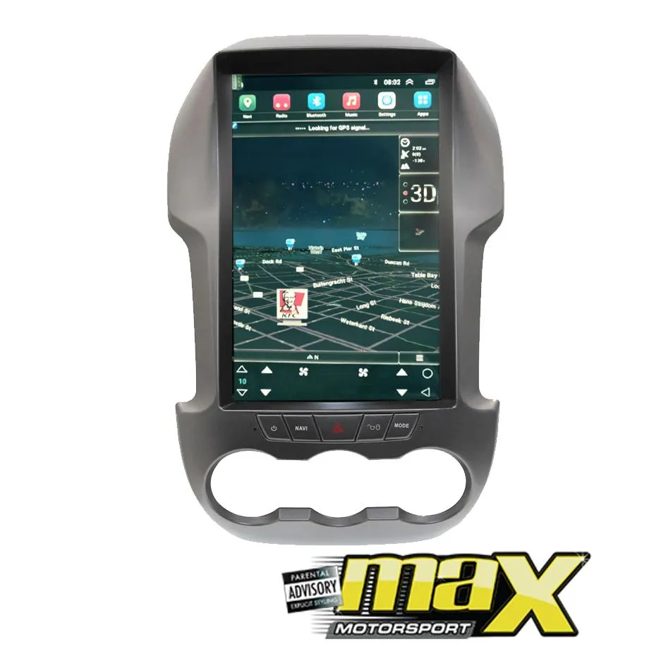 Suitable To Fit Ranger T6 12.1 Inch Tesla Style Android Entertainment System