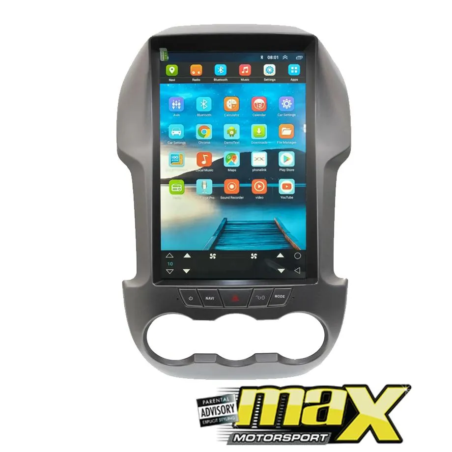 Suitable To Fit Ranger T6 12.1 Inch Tesla Style Android Entertainment System