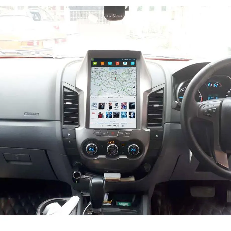 Suitable To Fit Ranger T6 12.1 Inch Tesla Style Android Entertainment System
