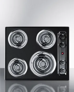 Summit TEL03 24" Wide 4-burner Coil Cooktop