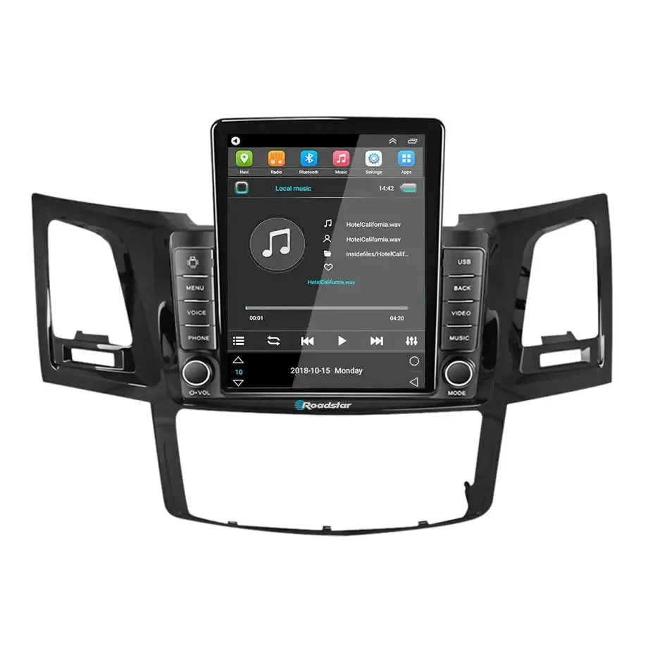 Toyota Hilux (05-14) - Roadstar 9.5 Inch Tesla Style Android Entertainment & GPS System