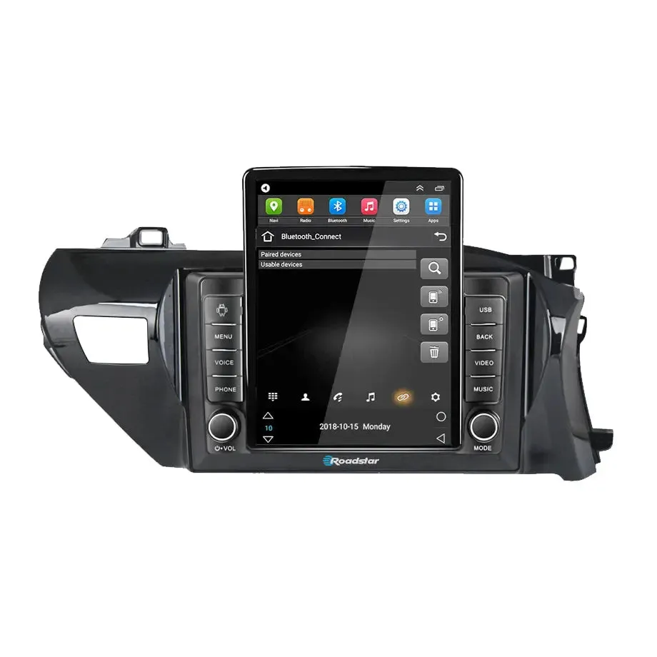 Toyota Hilux (15-21) - Roadstar 9.5 Inch Tesla Style Android Entertainment & GPS System