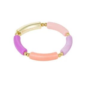 Tube Bracelet Purple Mix