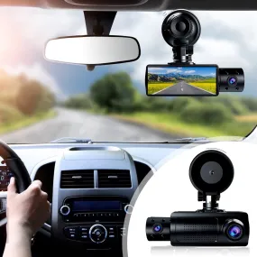 valiant Car Accessories Dash Cam 3.16-inch High-definition 1080P Screen Front And Interior 2 Lens Co-display Driving Recorder with Ultra Large Wide-angle Infrared Night Vision on Clearance