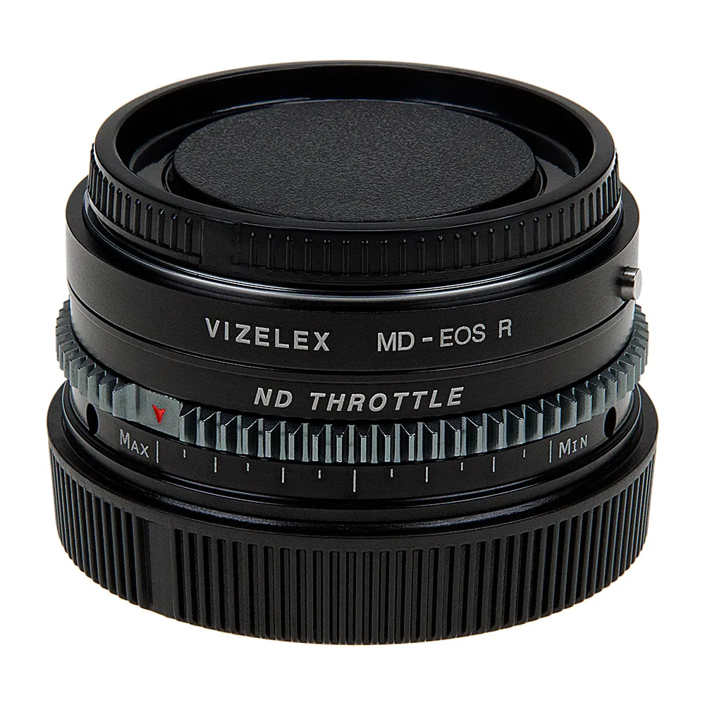 Vizelex Cine ND Throttle Lens Mount Adapter - Compatible with Minolta Rokkor (SR / MD / MC) SLR Lenses to Canon RF Mount Mirrorless Cameras with Built-In Variable ND Filter (2 to 8 Stops) from Fotodiox Pro