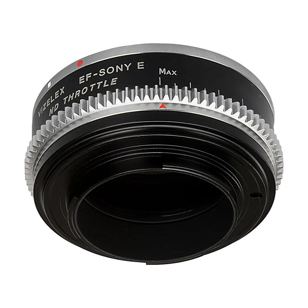 Vizelex Cine ND Throttle Lens Mount Double Adapter - Leica R SLR & Canon EOS (EF, EF-S) Mount Lenses to Sony Alpha E-Mount Mirrorless Camera Body with Built-In Variable ND Filter (2 to 8 Stops)